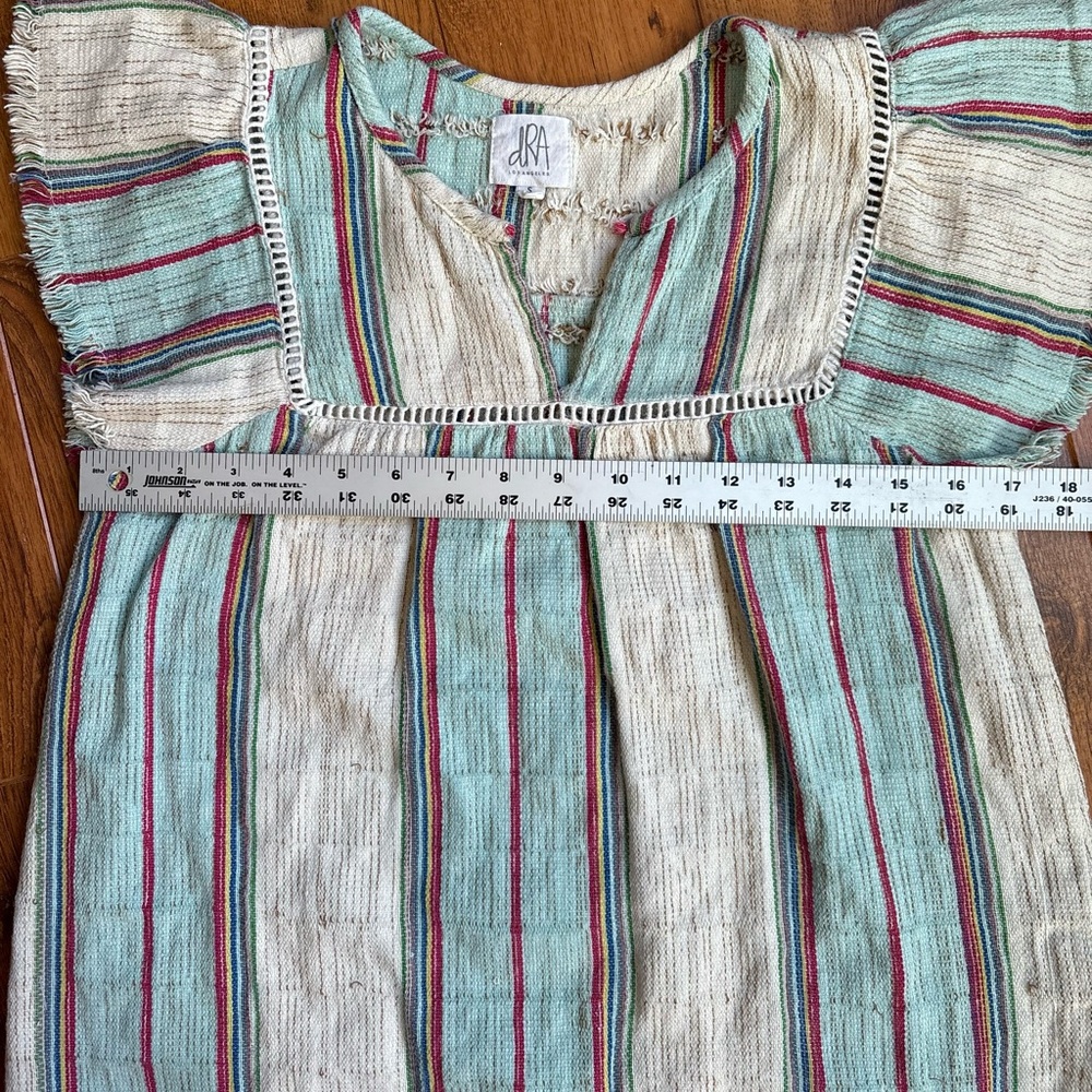 Women's Anthropologie dRA Striped frayed sleeve boho top. Size Small - Picture 6 of 7